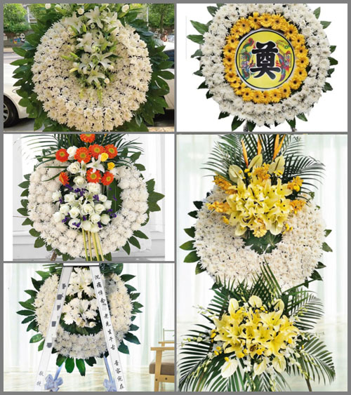 安徽黄山市休宁县万安镇上黄村花圈速递